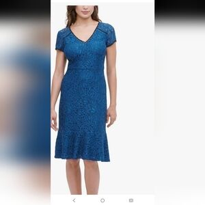 Kensie Elegant Blue Lace Dress Size 12